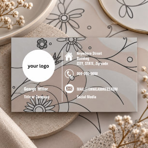 Carte De Visite Boho Abstrait Chic Minimaliste Vibes