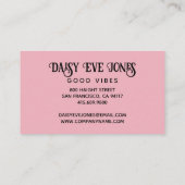 Carte De Visite Boho Abstrait Retro (Dos)