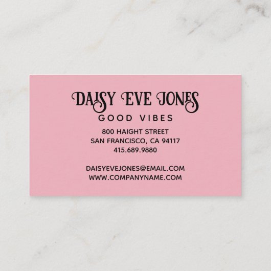 Carte De Visite Boho Abstrait Retro (Dos)