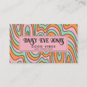 Carte De Visite Boho Abstrait Retro (Devant)