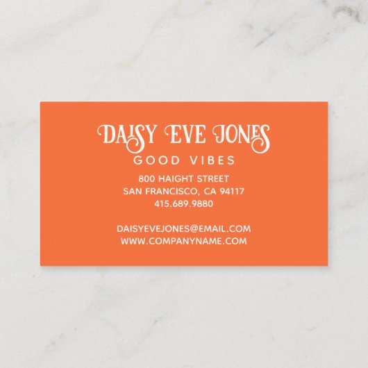 Carte De Visite Boho Abstrait Retro (Dos)