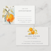 Carte De Visite Boho Abstrait Sketchy Orange Garden (Devant / Derrière)