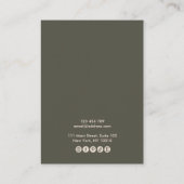 Carte De Visite Boho Abstrait Tons Terre Cuite Arche (Dos)