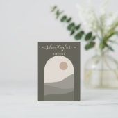 Carte De Visite Boho Abstrait Tons Terre Cuite Arche (Debout devant)