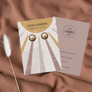 Carte De Visite Boho Aquarelle Écran d'oreille solaire