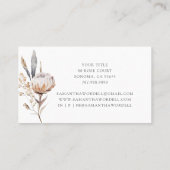 Carte De Visite Boho Aquarelle Fleur sauvage fleuriste (Dos)