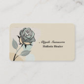 Carte De Visite Boho Artistic Rose Meditative Business Card (Devant)