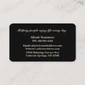 Carte De Visite Boho Artistic Rose Meditative Business Card (Dos)