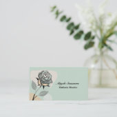 Carte De Visite Boho Artistic Rose Meditative Business Card (Debout devant)