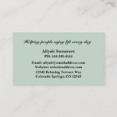Carte De Visite Boho Artistic Rose Meditative Business Card (Dos)