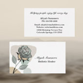 Carte De Visite Boho Artistic Rose Meditative Business Card