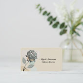 Carte De Visite Boho Artistic Rose Meditative Business Card (Debout devant)