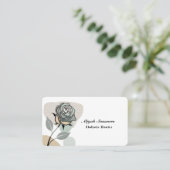 Carte De Visite Boho Artistic Rose Meditative Business Card (Debout devant)
