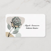 Carte De Visite Boho Artistic Rose Meditative Business Card (Devant)