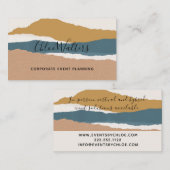 Carte De Visite Boho artistique moderne Abstrait (Devant / Derrière)