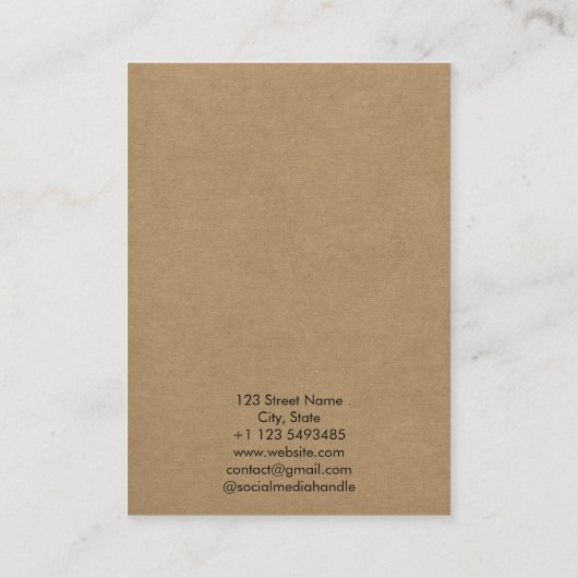 Carte De Visite Boho Beach Terracotta Écouter Bijoux Afficher Chic (Dos)