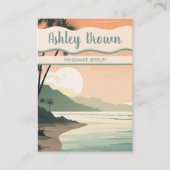 Carte De Visite Boho Beach Terracotta Écouter Bijoux Afficher Chic (Devant)