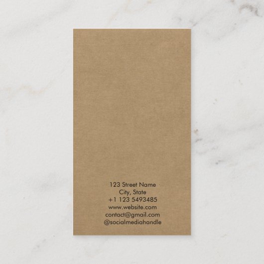 Carte De Visite Boho Beach Terracotta Écouter Bijoux Illustration (Dos)