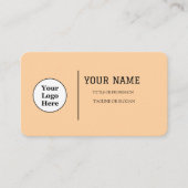 Carte De Visite Boho Beige Calligraphie Script code QR (Devant)