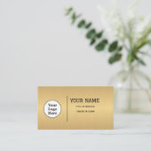 Carte De Visite Boho Beige Calligraphie Script code QR (Debout devant)