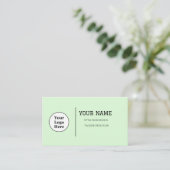 Carte De Visite Boho Beige Calligraphie Script code QR (Debout devant)