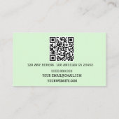 Carte De Visite Boho Beige Calligraphie Script code QR (Dos)