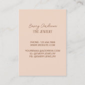 Carte De Visite Boho Beige Designer Bijoux Écran Porte-oreilles (Dos)