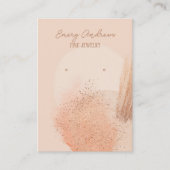 Carte De Visite Boho Beige Designer Bijoux Écran Porte-oreilles (Devant)