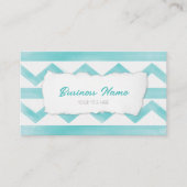 Carte De Visite Boho bleu motif QR code côtier calme (Devant)