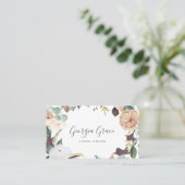 Carte De Visite Boho Blooms aquarelle Floral (Debout devant)
