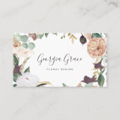 Carte De Visite Boho Blooms aquarelle Floral (Devant)