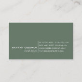 Carte De Visite Boho Blooms aquarelle Floral (Dos)