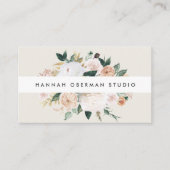 Carte De Visite Boho Blooms aquarelle Floral (Devant)