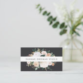 Carte De Visite Boho Blooms aquarelle Floral (Debout devant)
