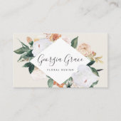 Carte De Visite Boho Blooms aquarelle géométrique Floral (Devant)