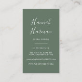 Carte De Visite Boho Blooms aquarelle géométrique Floral (Dos)