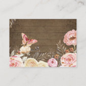 Carte De Visite Boho Blush Rose Books pour boîtier Baby shower (Dos)