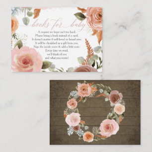 Carte De Visite Boho Blush Roses pour le boîtier de Baby shower B