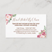 Carte De Visite Boho Bohemian Centerpiece Jar Vase Location de Mar (Dos)