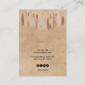 Carte De Visite Boho Bohemian Craft Papier à oreille étendoir coll (Dos)