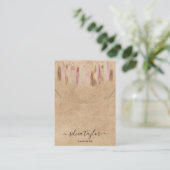 Carte De Visite Boho Bohemian Craft Papier à oreille étendoir coll (Debout devant)