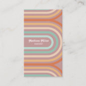 Carte De Visite Boho Bohemian Pastel Rainbow Mauve Arrière - plan (Devant)