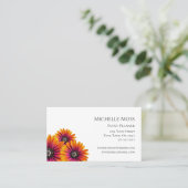 Carte De Visite Boho Botanical Daisies Chic Whimsical (Debout devant)