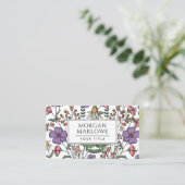 Carte De Visite Boho Botanique Fleur de Fleuriste (Debout devant)
