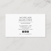 Carte De Visite Boho Botanique Fleur sauvage Floral Gardener (Dos)