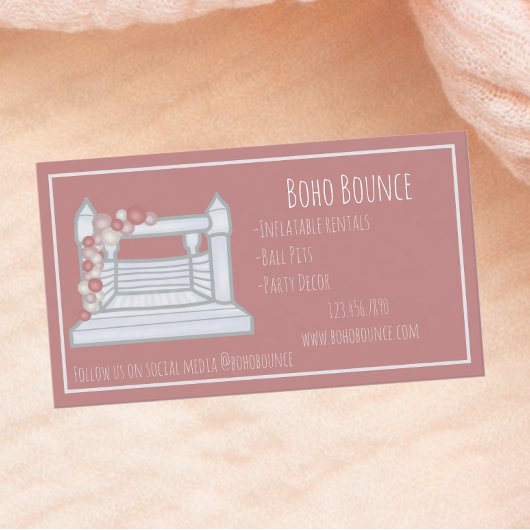 Carte De Visite Boho Bounce House Location de fêtes gonflables