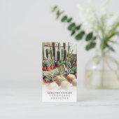 Carte De Visite Boho cactus photo logo designer paysage (Debout devant)