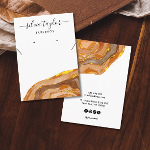 Carte De Visite Boho Calligraphie Elevant Écran de collier