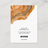 Carte De Visite Boho Calligraphie Elevant Écran de collier (Dos)