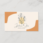 Carte De Visite Boho Celestial Terracotta Minimalist (Devant)